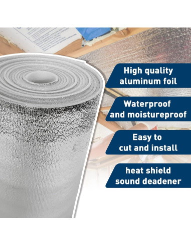 Aislante de Espuma de Aluminio MOTUKA 40x80" 118mil 2m