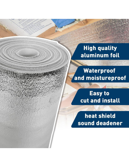 Aislante de Espuma de Aluminio MOTUKA 40x80" 118mil 2m