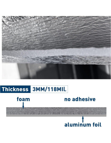 Aislante de Espuma de Aluminio MOTUKA 40x80" 118mil 2m