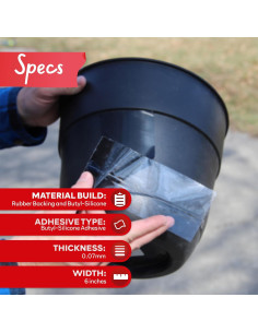 Cinta de Sello Impermeable XFasten 15.24 cm x 1.52 m Negra 2