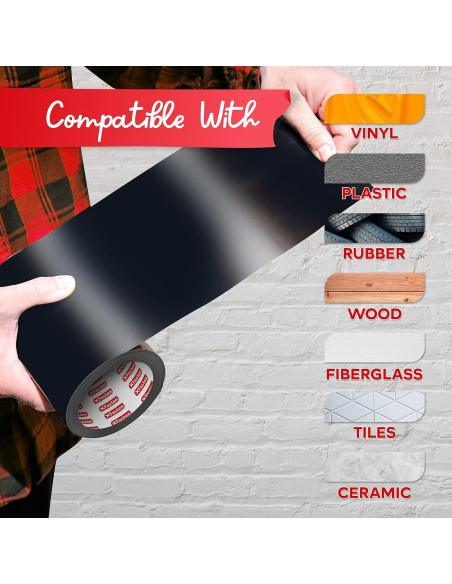 Cinta de Sello Impermeable XFasten 15.24 cm x 1.52 m Negra