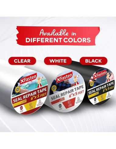 Cinta de Sello Impermeable XFasten 15.24 cm x 1.52 m Negra