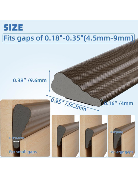 Tira de Sellado Aislante KNEELISA 2Pcs 498.4cm Marrón