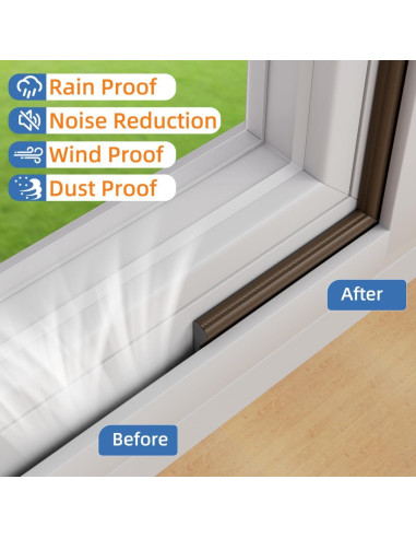 Tira de Sellado Aislante KNEELISA 2Pcs 498.4cm Marrón