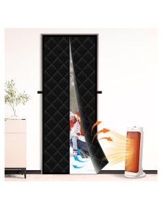 Cortina de Puerta Aislante Magnética Calanofin 81.3x203.2cm Negra