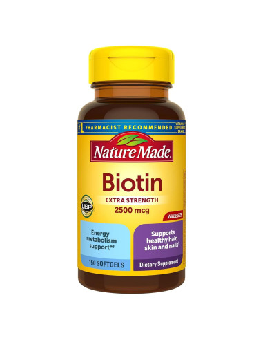 Suplemento de Biotina Nature Made 2500 mcg 150 Softgels