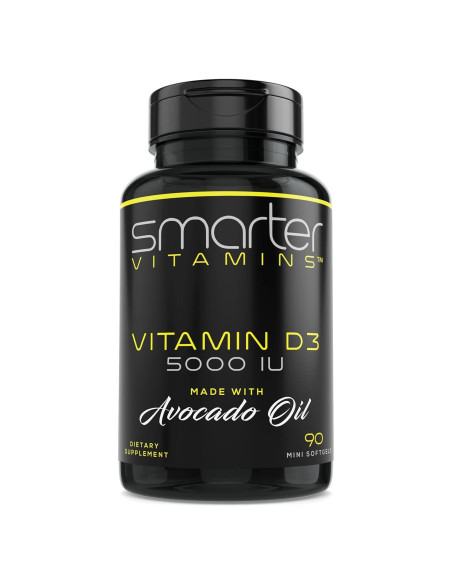 Vitamina D3 5000 UI Smarter en Aceite de Aguacate 90 Mini Gelatinas