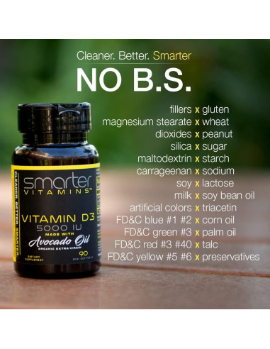 Vitamina D3 5000 UI Smarter en Aceite de Aguacate 90 Mini Gelatinas
