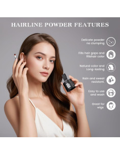 Polvo de Sombra para Cabello Yargkos Castaño Claro 3.98g 2