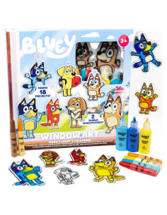 Kit de Arte de Ventana Bluey - Manualidades para Niños 6+