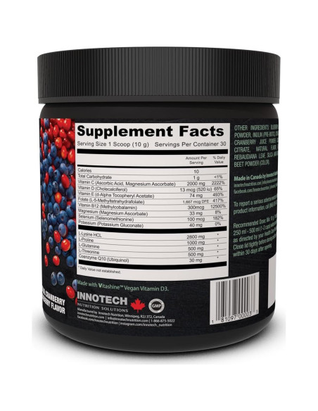 CardioFlex Q10 Arándano 360g - Suplemento Cardiovascular INNOTECH