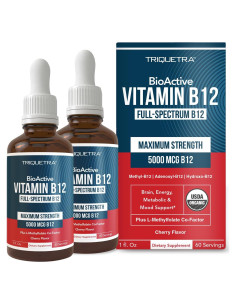 Vitamina B12 Orgánica 5000 mcg Triquetra Health - Sublingual Vegano