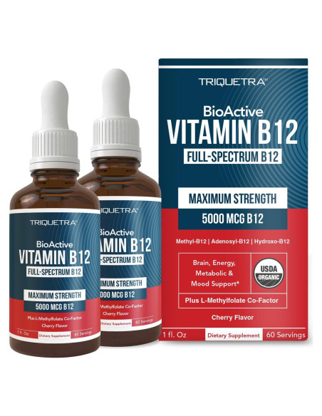 Vitamina B12 Orgánica 5000 mcg Triquetra Health - Sublingual Vegano