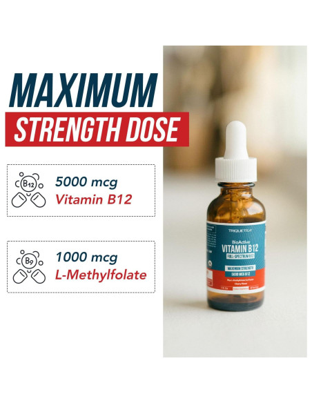 Vitamina B12 Orgánica 5000 mcg Triquetra Health - Sublingual Vegano