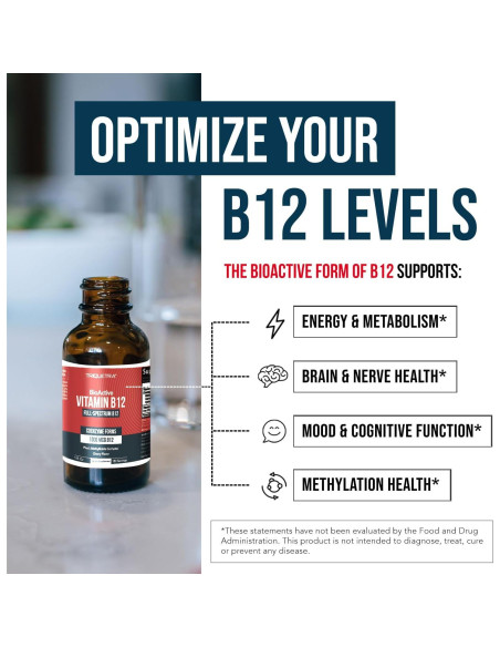 Vitamina B12 Orgánica 5000 mcg Triquetra Health - Sublingual Vegano