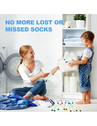 Clip de Calcetines QWLWBU 30 Piezas Organizador Lavandería