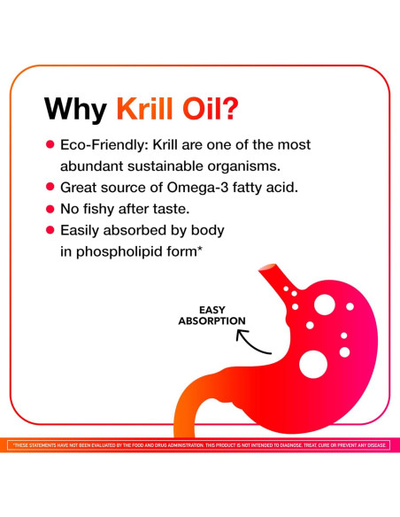 MegaRed Aceite de Kril Antártico 750mg Omega 3 80 Softgels