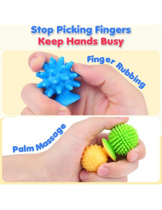 Juguetes Sensoriales Antiestrés Richtim - 16 Piezas Texturizadas 2