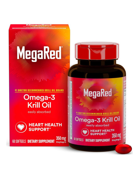 Aceite de Krill Omega-3 MegaRed 350mg 60 Cápsulas Blandas