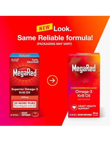 Aceite de Krill Omega-3 MegaRed 350mg 60 Cápsulas Blandas