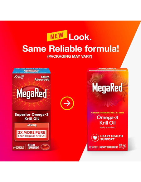Aceite de Krill Omega-3 MegaRed 350mg 60 Cápsulas Blandas