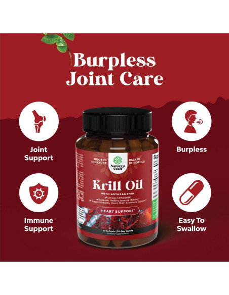 Aceite de Krill Omega 3 Natures Craft 500mg 30 Cápsulas Blandas