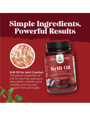Aceite de Krill Omega 3 Natures Craft 500mg 30 Cápsulas Blandas