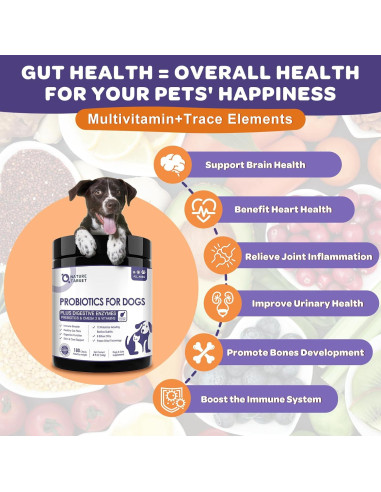 Probioticos Liofilizados para Perros Nature Target 180 Unidades