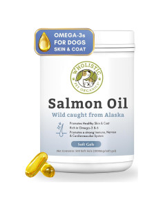 Aceite de Salmón Salvaje Wholistic Pet 500 Geles para Perros