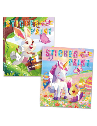 Libro de Pegatinas CutteeyFyry para Pintar por Números - 21x23 cm