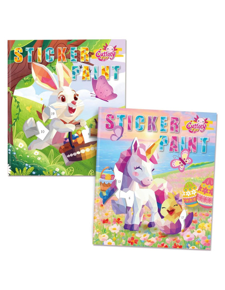 Libro de Pegatinas CutteeyFyry para Pintar por Números - 21x23 cm