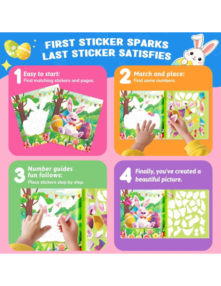 Libro de Pegatinas CutteeyFyry para Pintar por Números - 21x23 cm