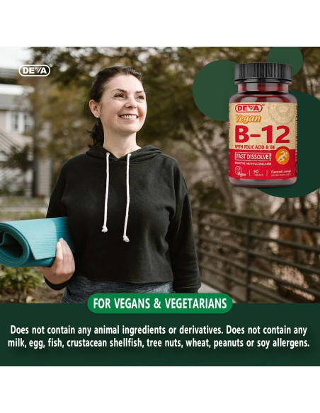 Suplemento Vegano B12 Deva 1000 mcg - 90 Tabletas Disolventes