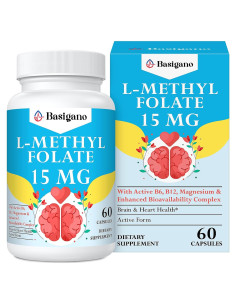 15mg L-Metilfolato Basigano - 60 Cápsulas Vegetarianas Sin Gluten