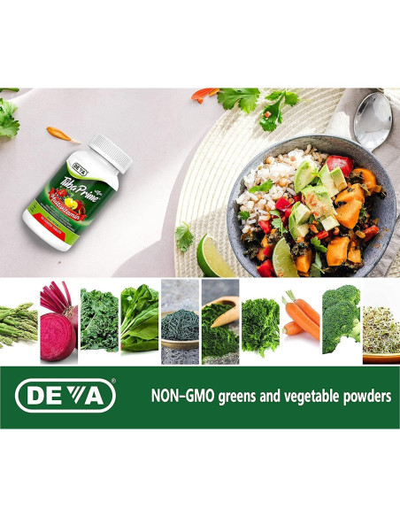 Multivitamina Vegana Deva Tuba Prime 90 Tabletas - Alta Potencia