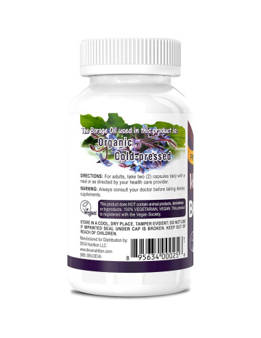 Aceite de Borraja Deva 500mg - 90 Tabletas Veganas Omega-6