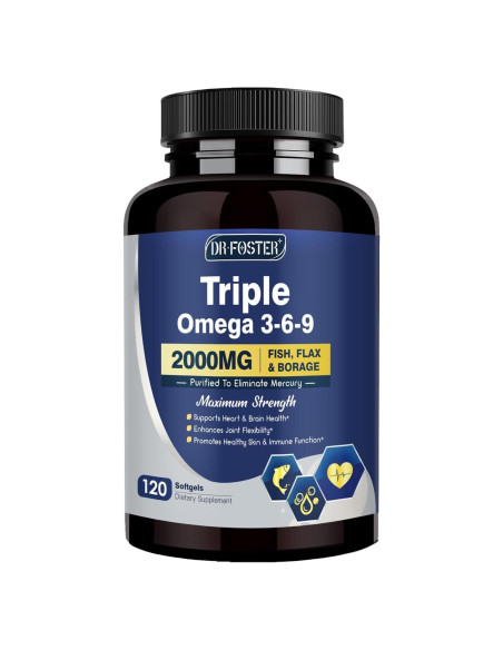 Suplemento Omega 3-6-9 DRFOSTER 2000mg 120 Cápsulas Blandas