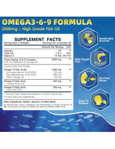 Suplemento Omega 3-6-9 DRFOSTER 2000mg 120 Cápsulas Blandas 2