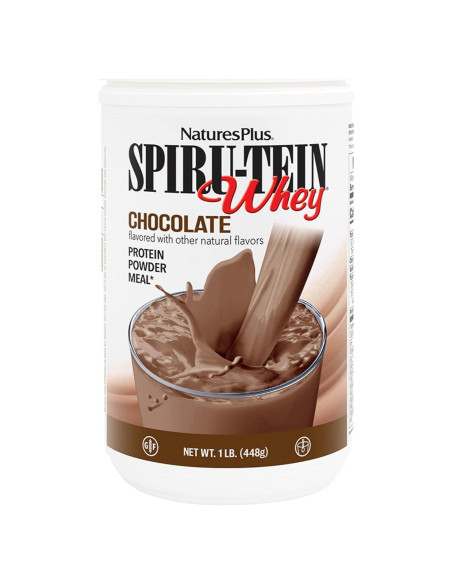 Batido de Proteína de Suero Natures Plus SPIRU-TEIN Chocolate 450g