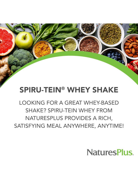 Batido de Proteína de Suero Natures Plus SPIRU-TEIN Chocolate 450g