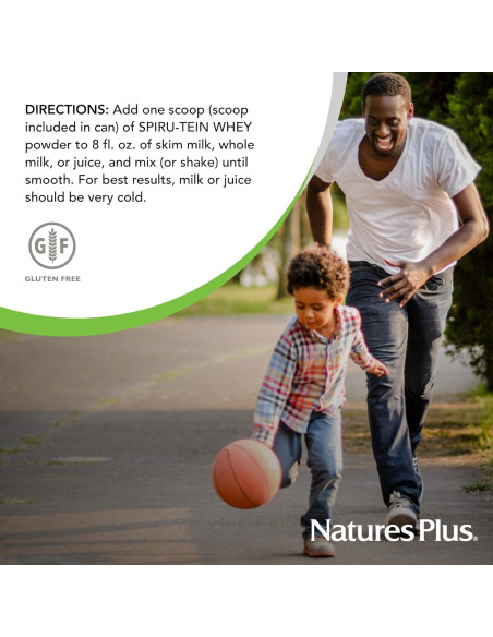 Batido de Proteína de Suero Natures Plus SPIRU-TEIN Chocolate 450g