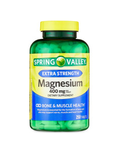 Suplemento de Magnesio 400mg Genérico - 250 Tabletas para Huesos y Músculos
