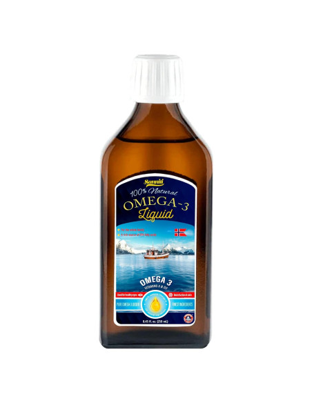 Omega-3 Líquido Sanniti 250 ml | 100% Natural | EPA, Vit. A y D3