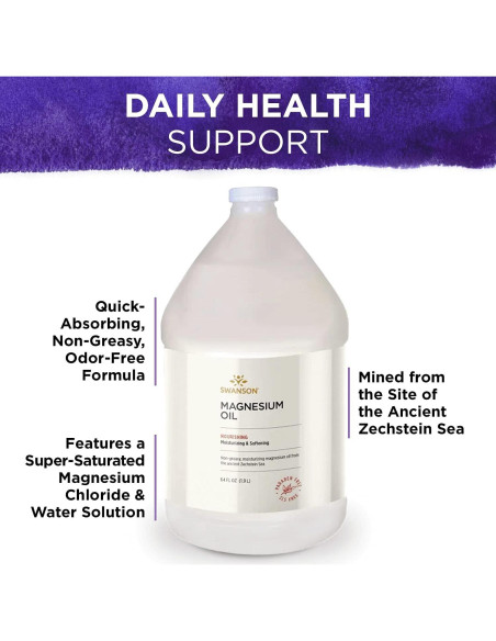 Spray de Aceite de Magnesio Swanson 1.9L - Relajación Muscular