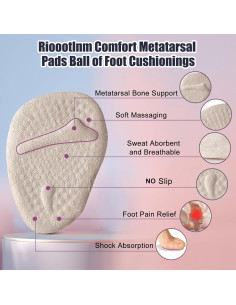 Almohadillas Metatarsales Riootlnm 2 Pares Beige Antideslizantes 2
