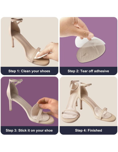 Almohadillas Metatarsales Riootlnm 2 Pares Beige Antideslizantes