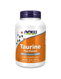 NOW Foods Taurina en Polvo Puro 226.8g - Salud Nerviosa y Visual