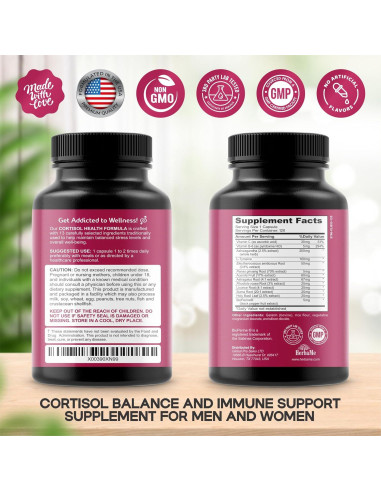 Suplemento de Cortisol y Estado de Ánimo Ashwagandha 120 Cápsulas