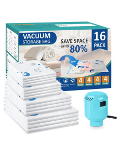 Bolsas de Sellado al Vacío Lisacool 16 Piezas con Bomba Eléctrica