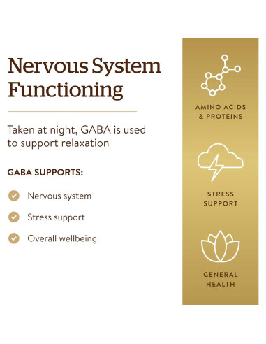 Solgar GABA 500 mg - 100 Cápsulas Vegetales - Relajación